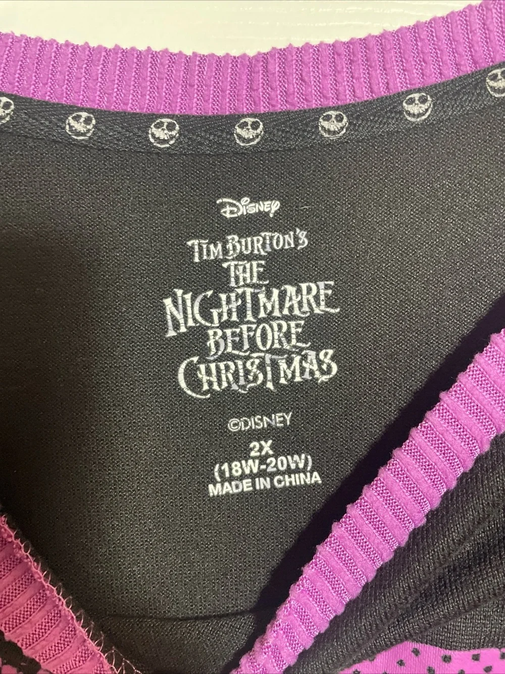 The Nightmare Before Christmas Black & Purple Graphic Top - Picture 3 of 7